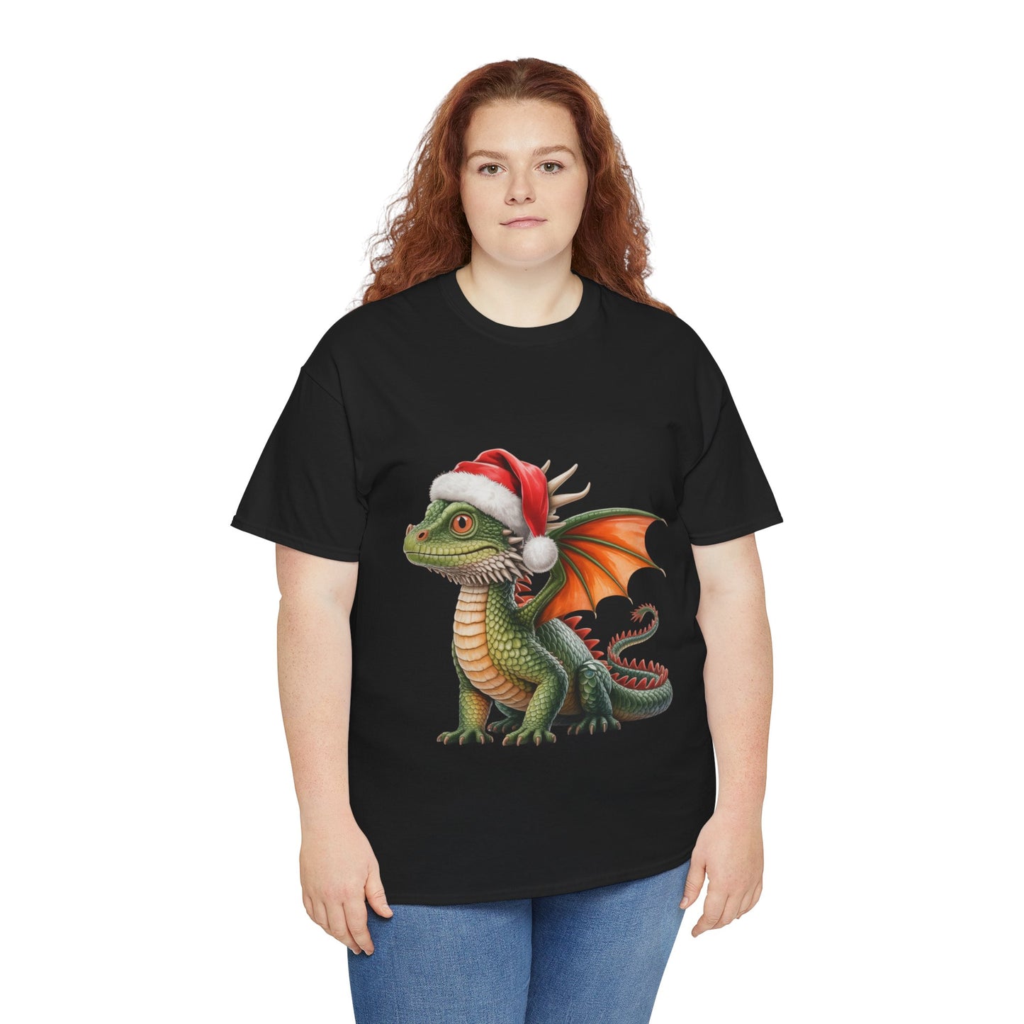 Dragon Christmas T-Shirt, Festive Dragon Graphic Tee, Holiday Shirt, Christmas Apparel, Gift for Dragon Lovers, Cute Pet Tee