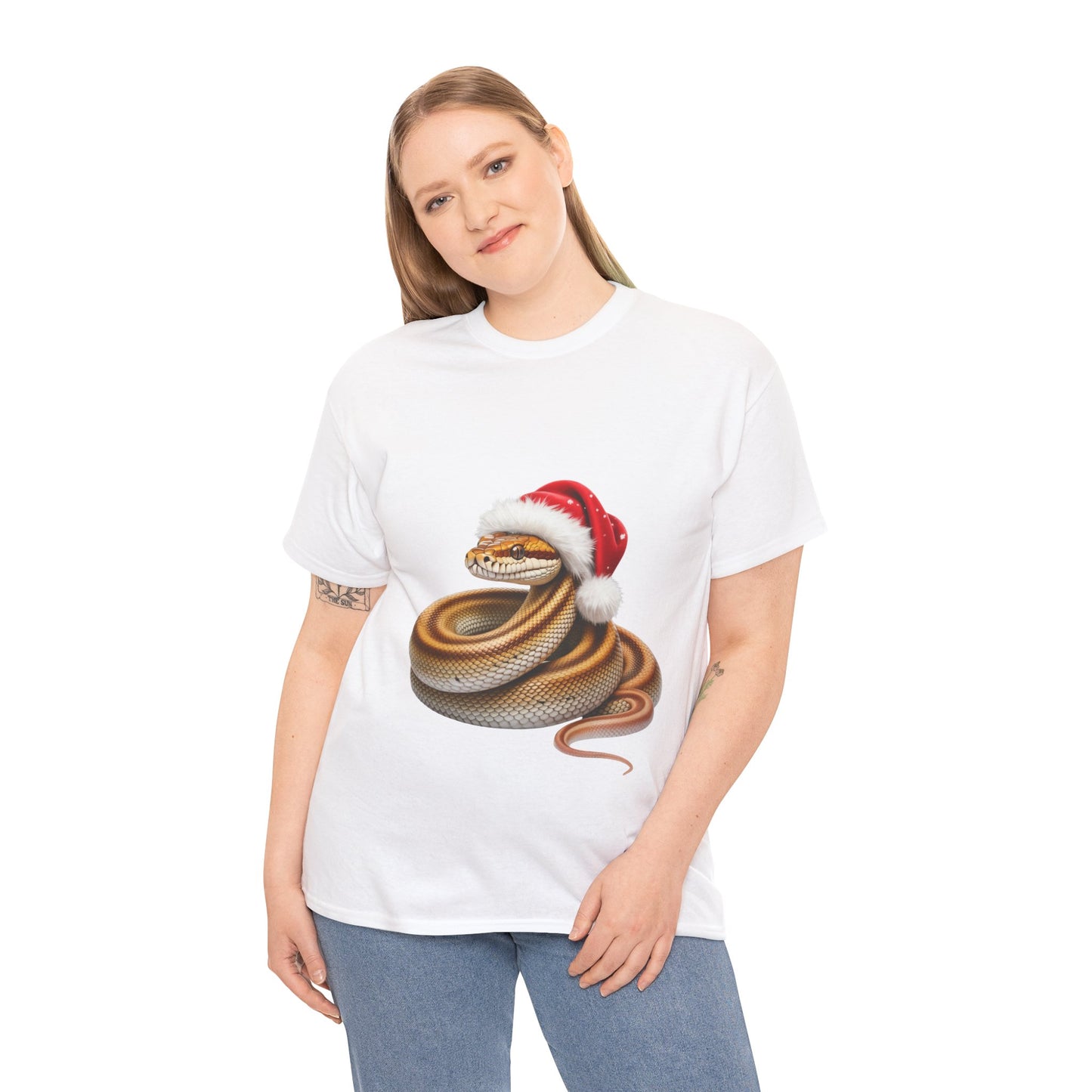 Christmas Python Snake T-Shirt – Holiday Reptile Lover Tee, Festive Snake Shirt, Cute Python Xmas Gift, Nature Lover Apparel, Holiday Exotic Pet Shirt for Python Lovers