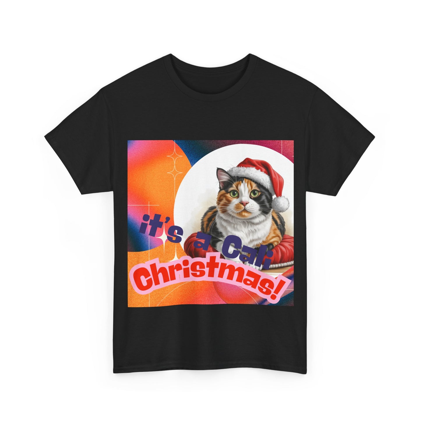 Cali Cat Christmas T-Shirt, Festive Cali Cat Christmas Tee, Cute Pet Lover Shirt, Holiday Apparel, Great Gift for cat Owners