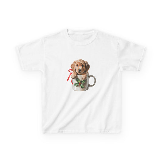 Kids Christmas Dog T-Shirt, Festive Dog Kids Christmas Tee, Cute Pet Lover Shirt, Holiday Apparel, Great Gift for Dog Owners