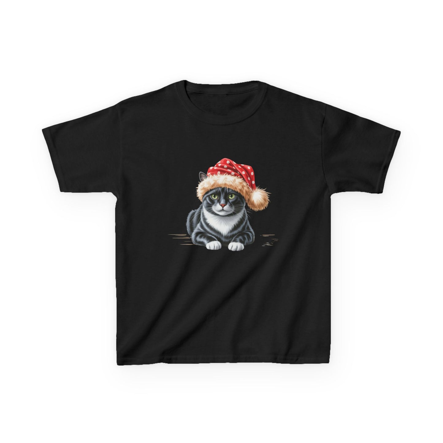 Kids Christmas Cat T-Shirt, Festive Cat Kids Christmas Tee, Cute Pet Lover Shirt, Holiday Apparel, Great Gift for Cat Owners