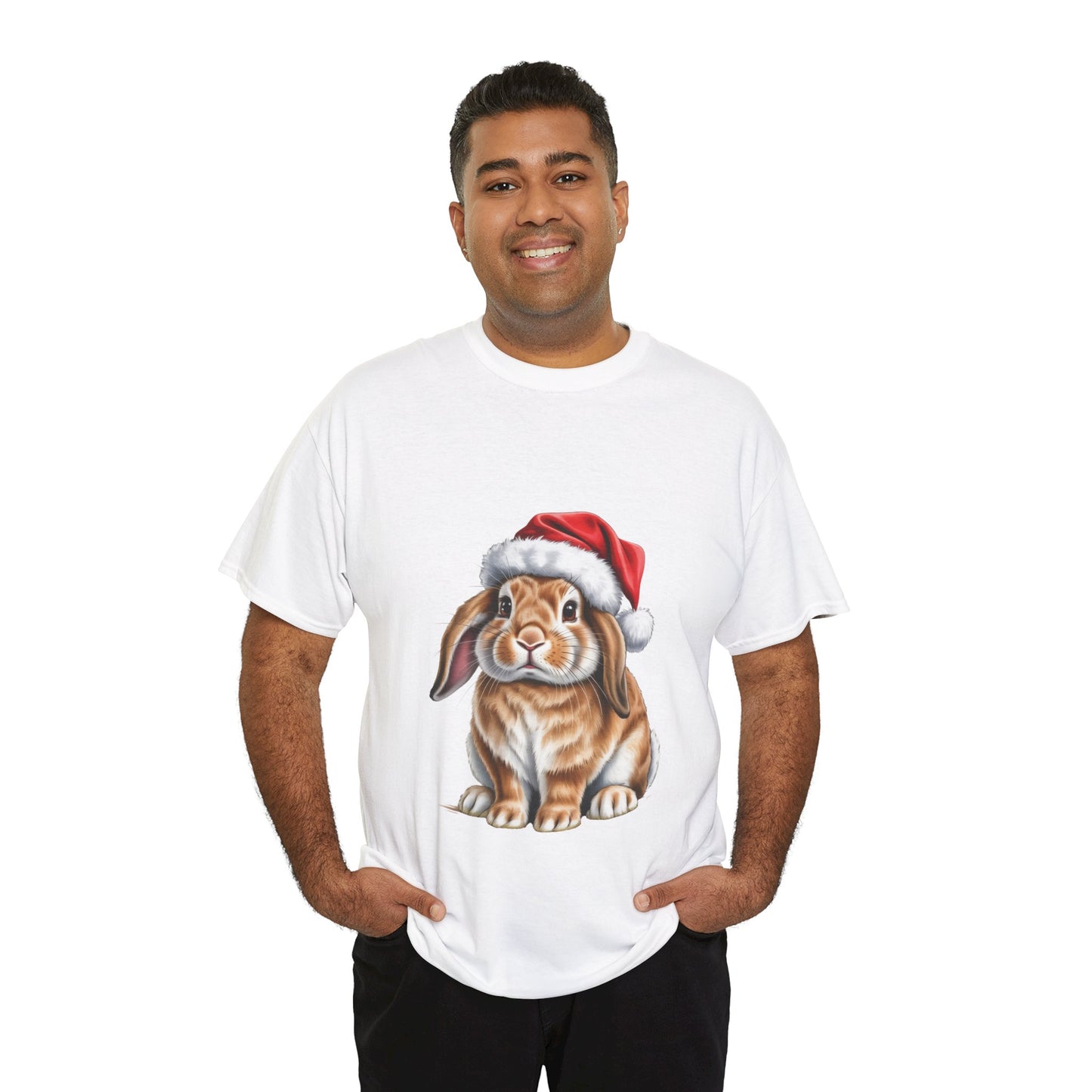Christmas Lop Bunny T-Shirt – Holiday Rabbit Lover Tee, Festive Bunny Shirt, Cute Lop Ear Xmas Gift, Pet Lover Apparel, Holiday Farm Animal Shirt for Bunny Lovers