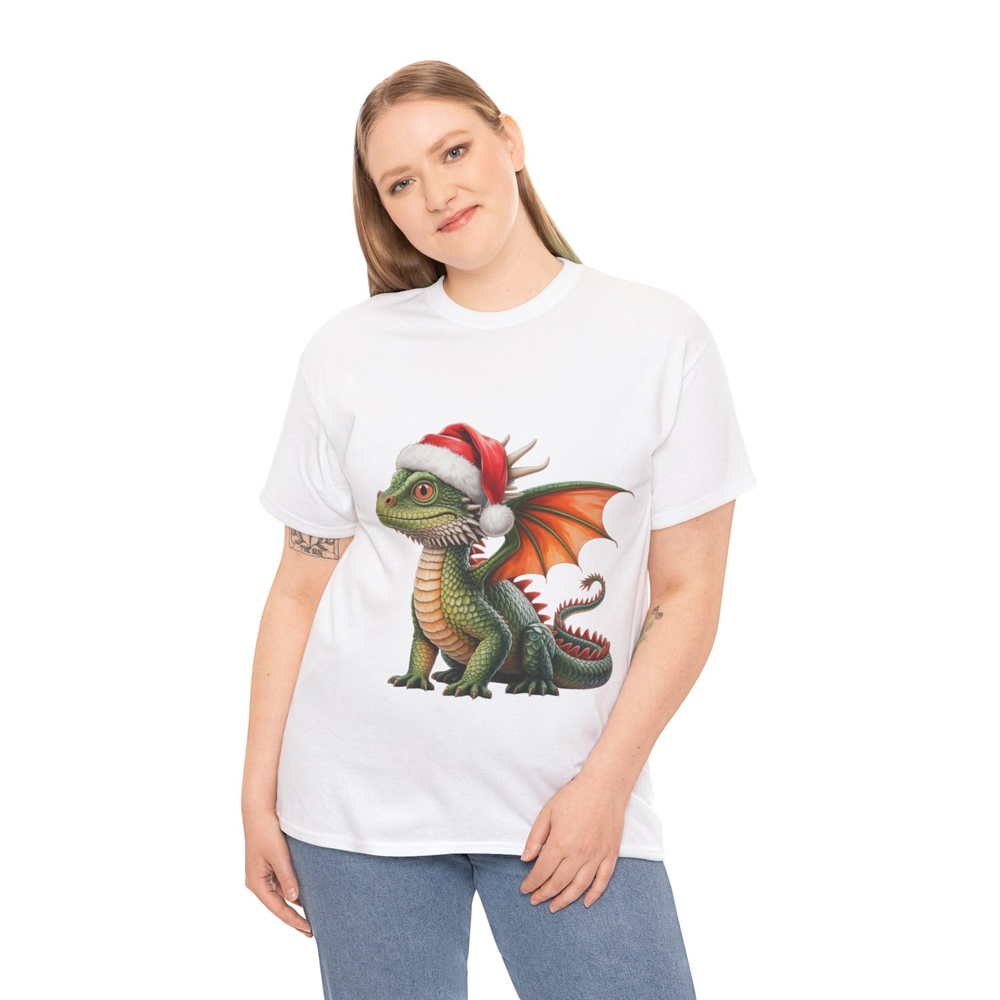 Dragon Christmas T-Shirt, Festive Dragon Graphic Tee, Holiday Shirt, Christmas Apparel, Gift for Dragon Lovers, Cute Pet Tee