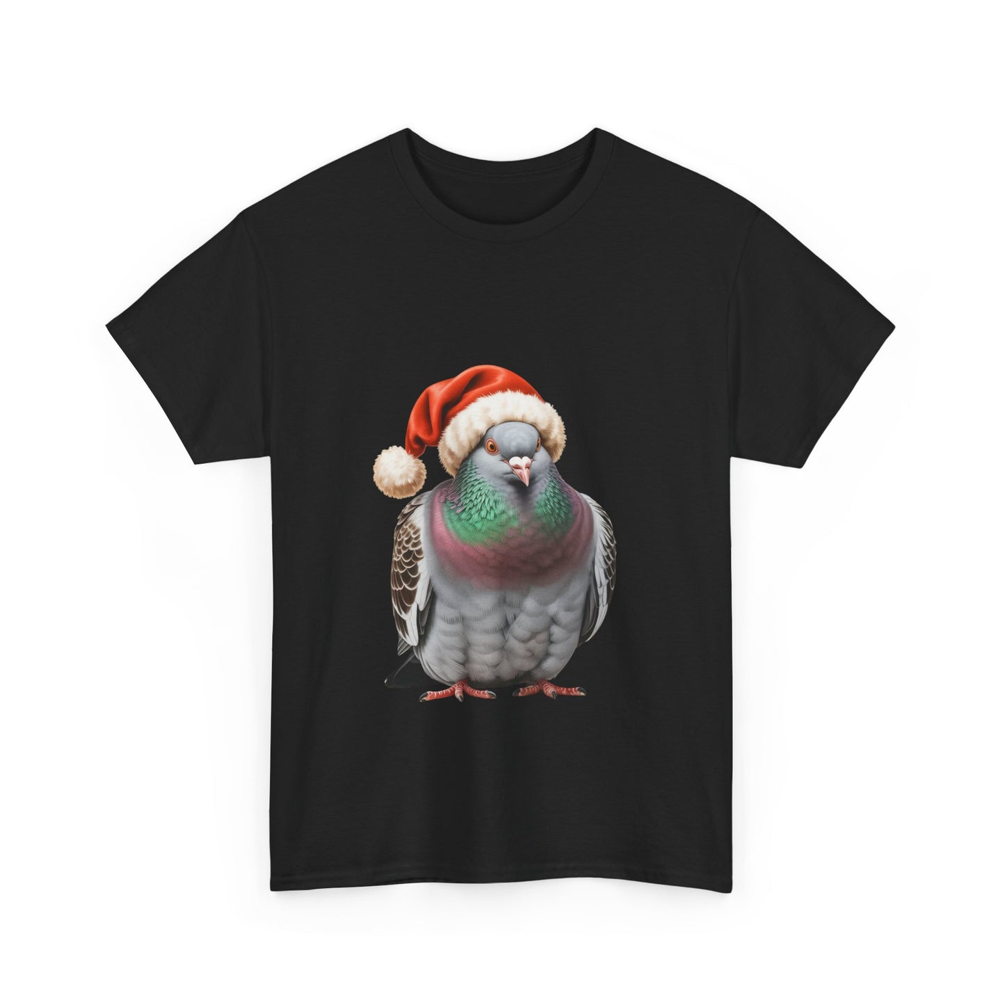 Christmas Pigeon T-Shirt – Holiday Bird Lover Tee, Festive Urban Bird Shirt, Cute Pigeon Xmas Gift, Nature Lover Apparel, Holiday Feathered Friend Shirt for Pigeon Lovers