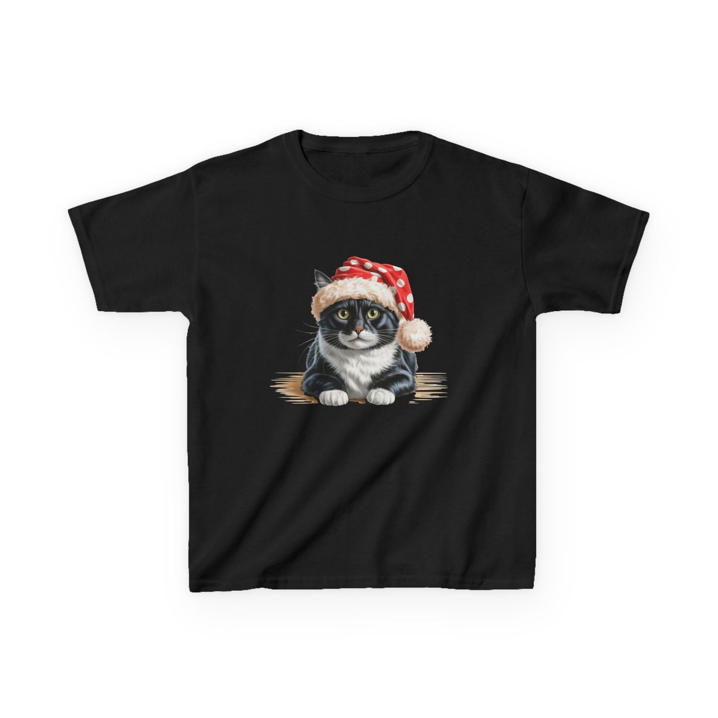 Kids Christmas Cat T-Shirt, Festive Cat Kids Christmas Tee, Cute Pet Lover Shirt, Holiday Apparel, Great Gift for Cat Owners