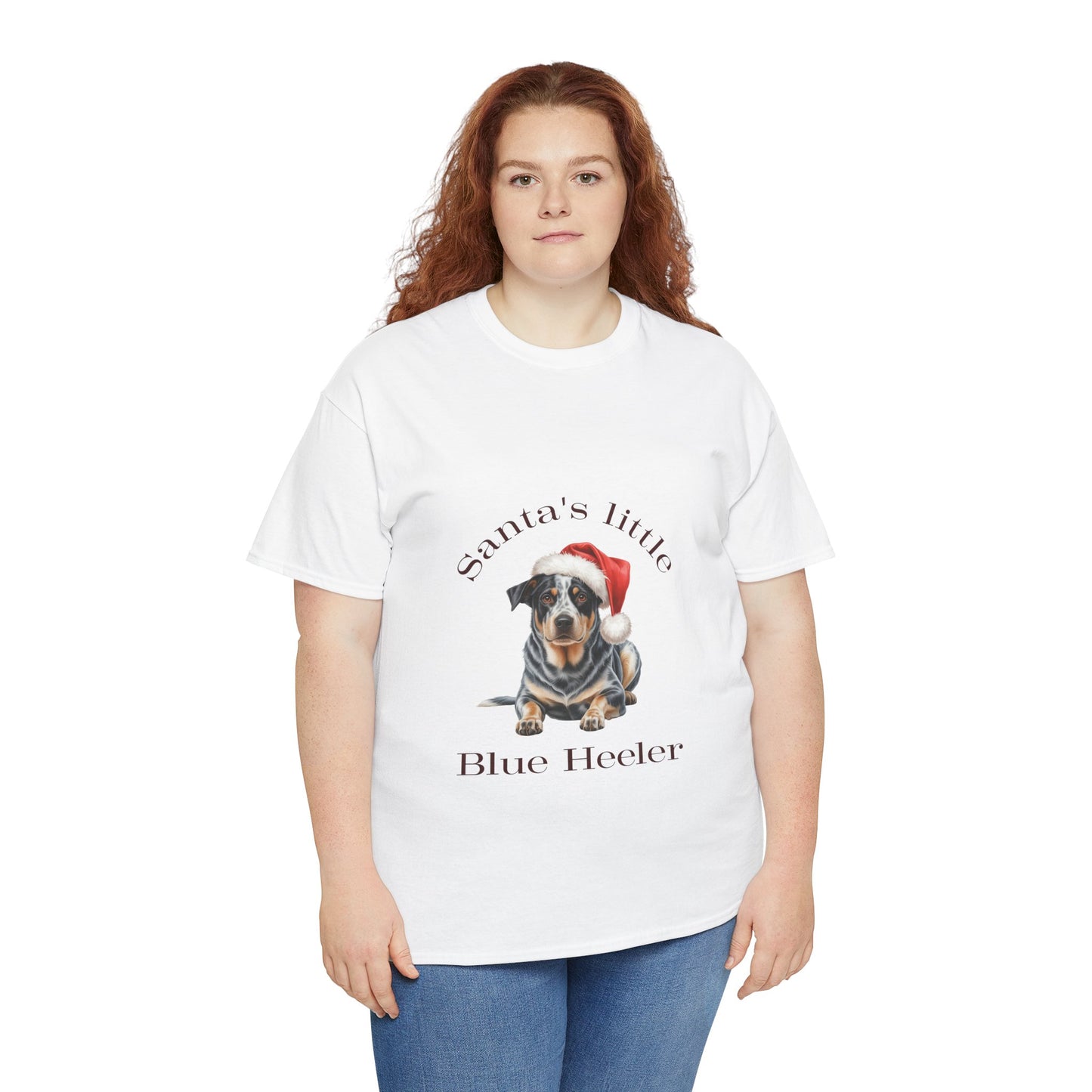 Santa's little Blue Heeler T-Shirt, Festive Blue Heeler Dog Christmas Tee, Cute Pet Lover Shirt, Holiday Apparel, Great Gift for Dog Owners