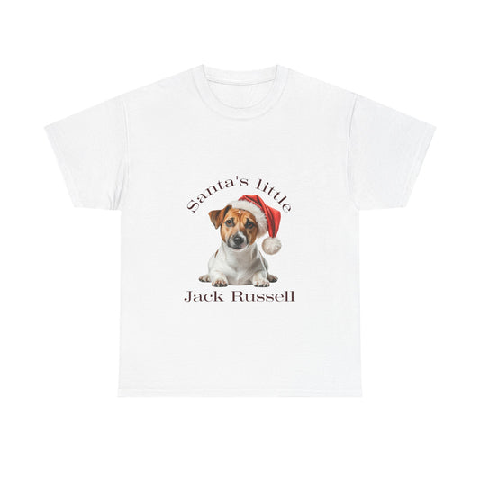 Santa's little Jack Russell Terrier T-Shirt, Festive Jack Russell Terrier Dog Christmas Tee, Cute Pet Lover Shirt, Holiday Apparel, Great Gift for Dog Owners