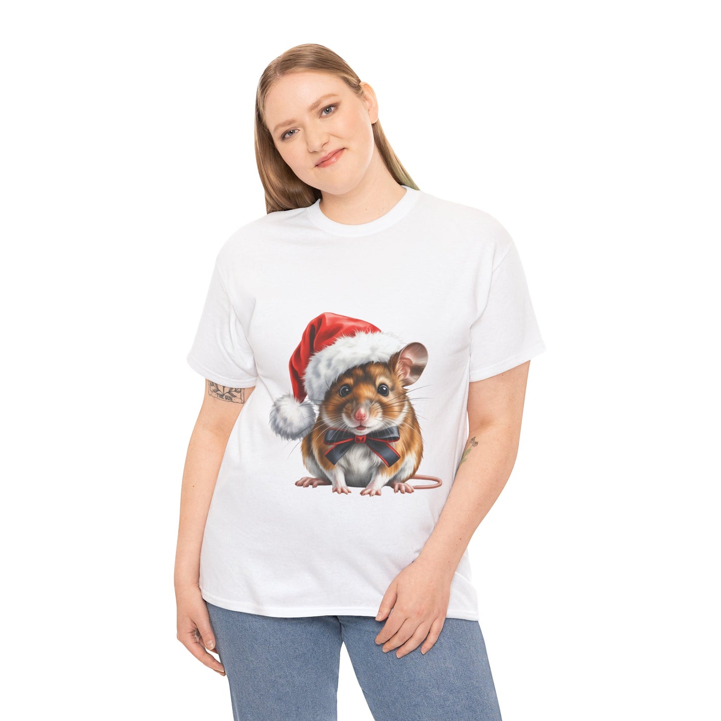 Christmas Mouse T-Shirt – Holiday Animal Lover Tee, Festive Cute Mouse Shirt, Adorable Mouse Xmas Gift, Nature Lover Apparel, Holiday Pet Mouse Shirt for Mouse Lovers