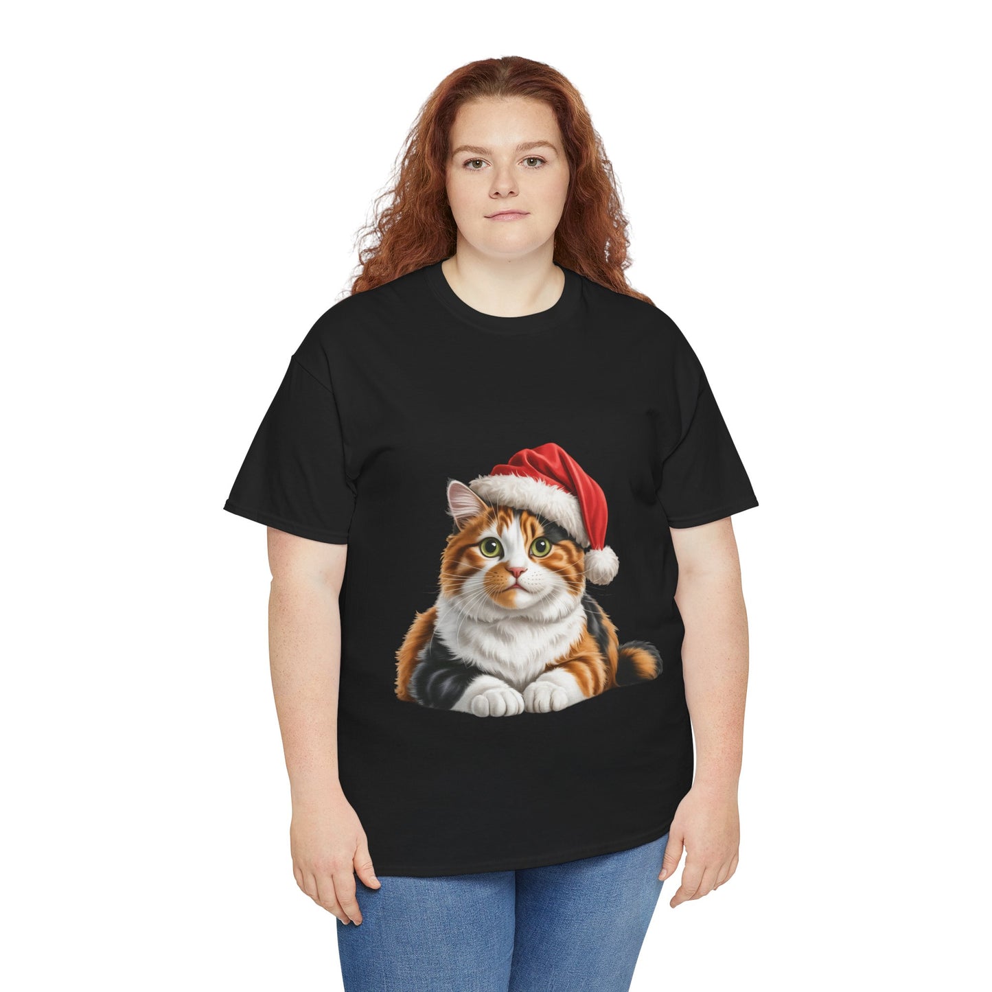 Calico Christmas T-Shirt, Festive Ginger Cat Christmas Tee, Cute Pet Lover Shirt, Holiday Apparel, Great Gift for Pet Owners