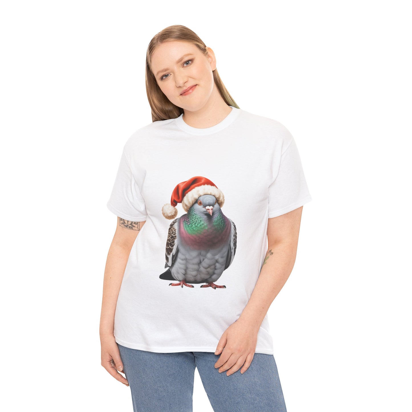 Christmas Pigeon T-Shirt – Holiday Bird Lover Tee, Festive Urban Bird Shirt, Cute Pigeon Xmas Gift, Nature Lover Apparel, Holiday Feathered Friend Shirt for Pigeon Lovers