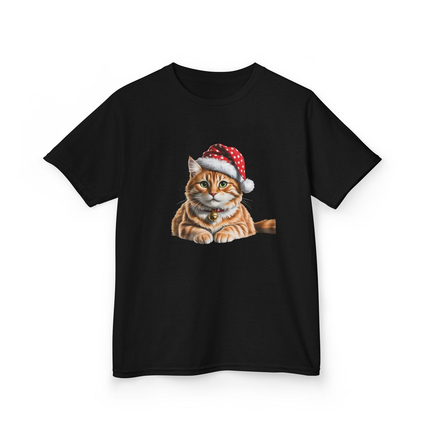 Kids Christmas Cat T-Shirt, Festive Cat Kids Christmas Tee, Cute Pet Lover Shirt, Holiday Apparel, Great Gift for Cat Owners