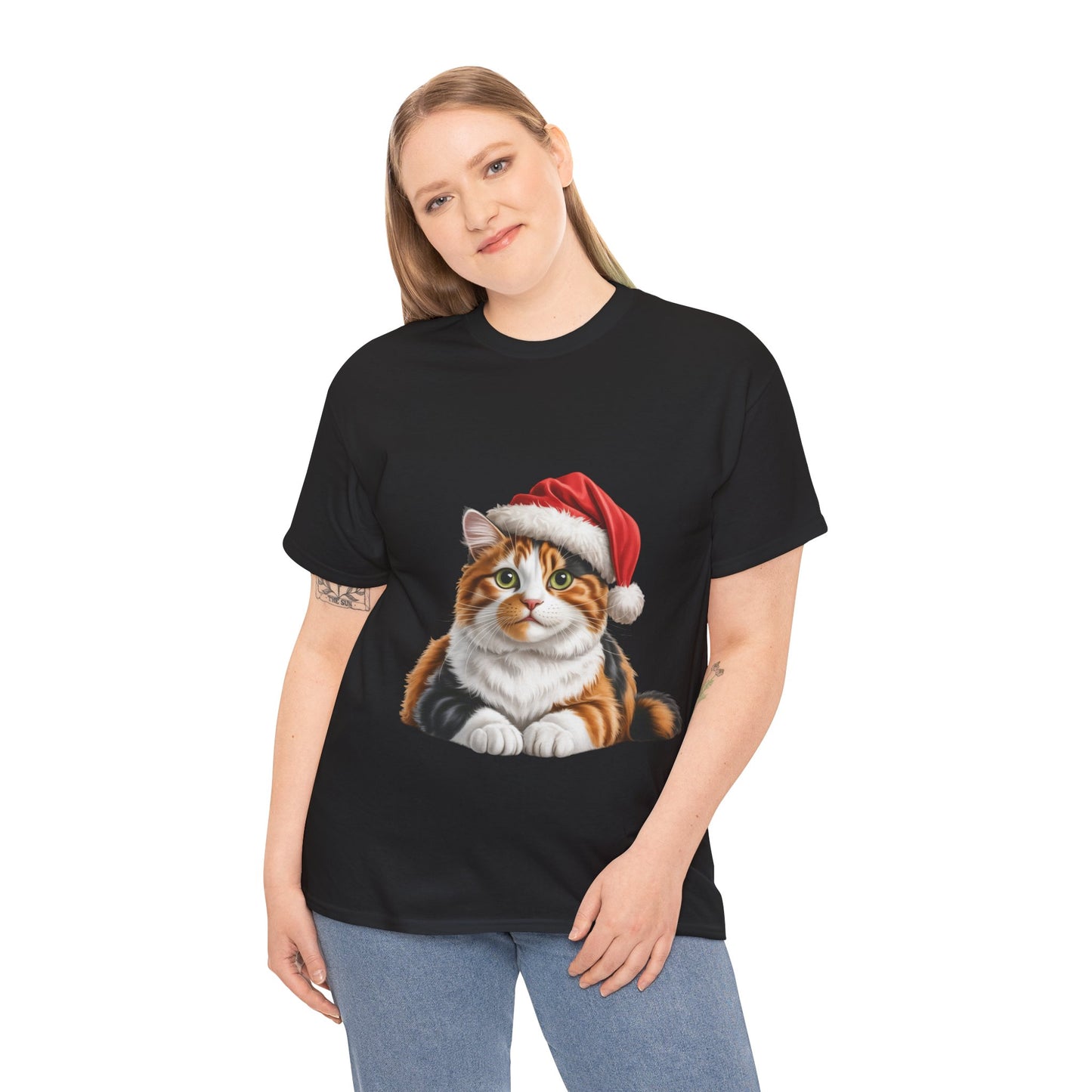 Calico Christmas T-Shirt, Festive Ginger Cat Christmas Tee, Cute Pet Lover Shirt, Holiday Apparel, Great Gift for Pet Owners