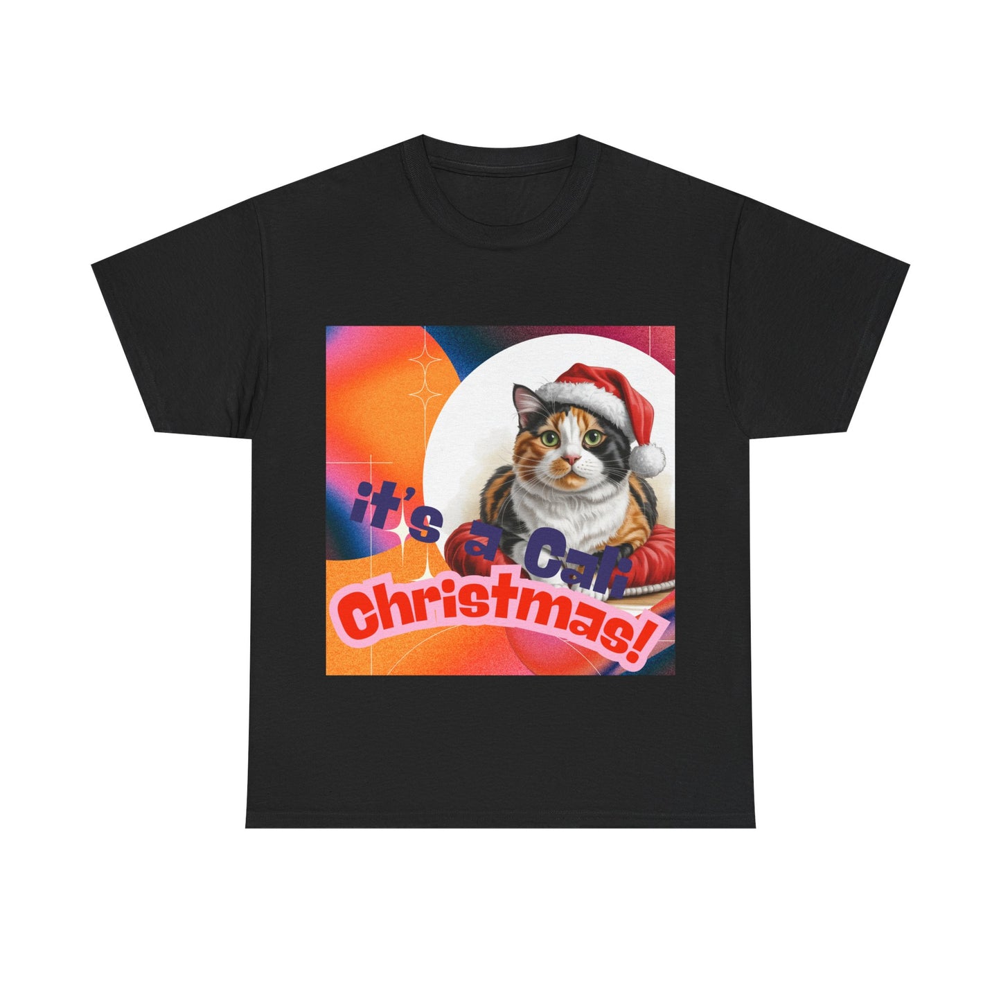 Cali Cat Christmas T-Shirt, Festive Cali Cat Christmas Tee, Cute Pet Lover Shirt, Holiday Apparel, Great Gift for cat Owners