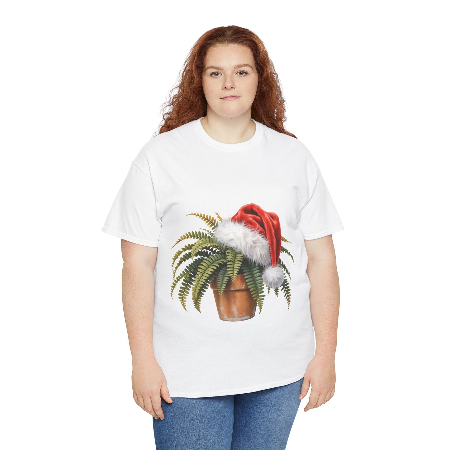Fern Christmas T-Shirt, Festive Fern in Santa Hat Tee for Plant Lovers T-Shirt – Holiday Plant Lover Tee, Festive Botanical Shirt, Greenery Xmas Gift, Nature Lover Apparel, Holiday Garden Shirt for Plant Lovers