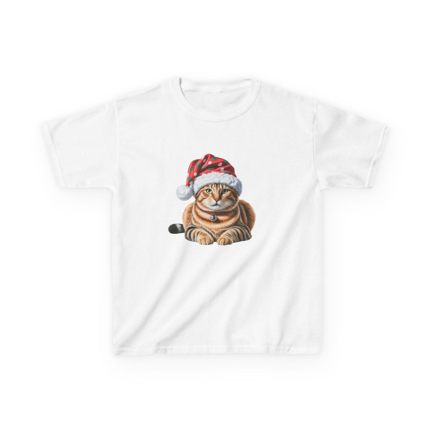 Kids Christmas Cat T-Shirt, Festive Cat Kids Christmas Tee, Cute Pet Lover Shirt, Holiday Apparel, Great Gift for Cat Owners