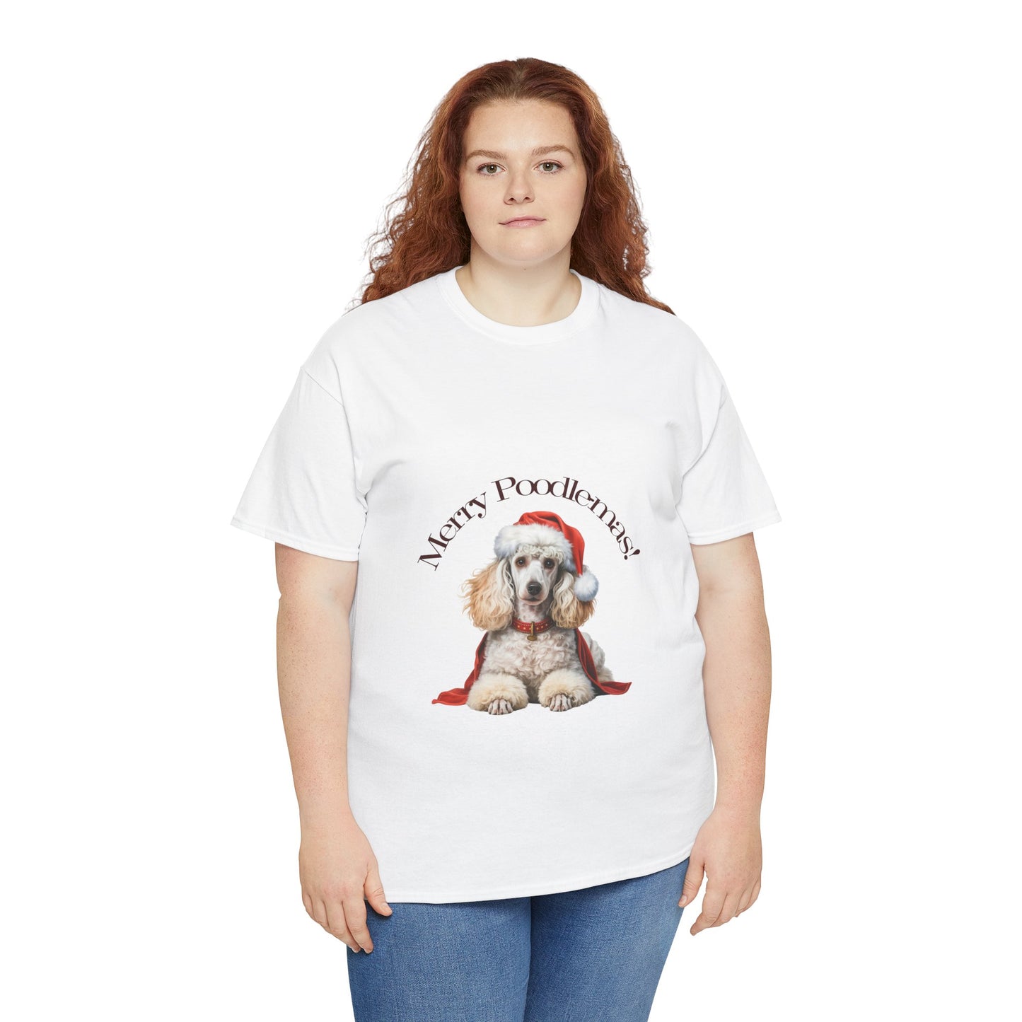 Merry Poodle-mas T-Shirt, Festive Poodle Dog Christmas Tee, Cute Pet Lover Shirt, Holiday Apparel, Great Gift for Dog Owners