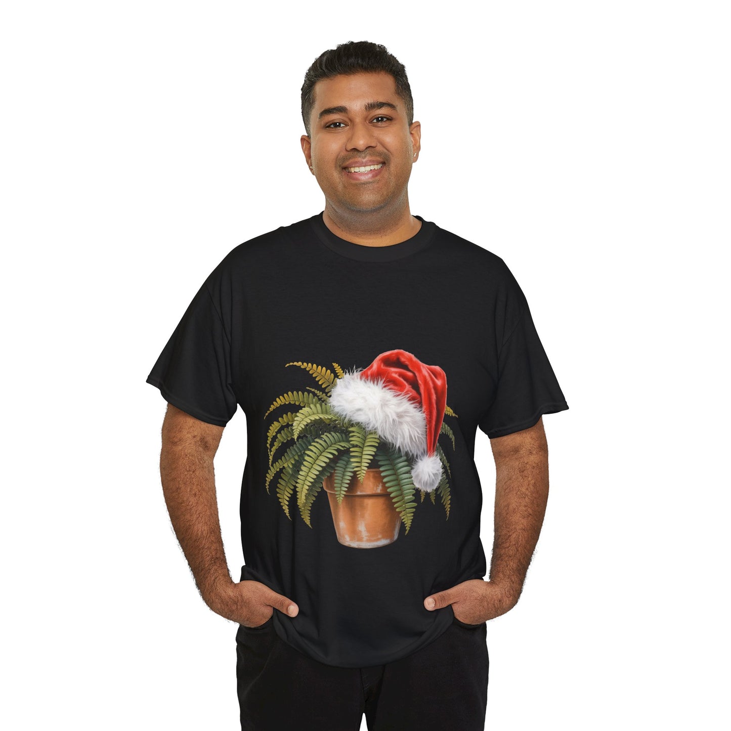 Fern Christmas T-Shirt, Festive Fern in Santa Hat Tee for Plant Lovers T-Shirt – Holiday Plant Lover Tee, Festive Botanical Shirt, Greenery Xmas Gift, Nature Lover Apparel, Holiday Garden Shirt for Plant Lovers