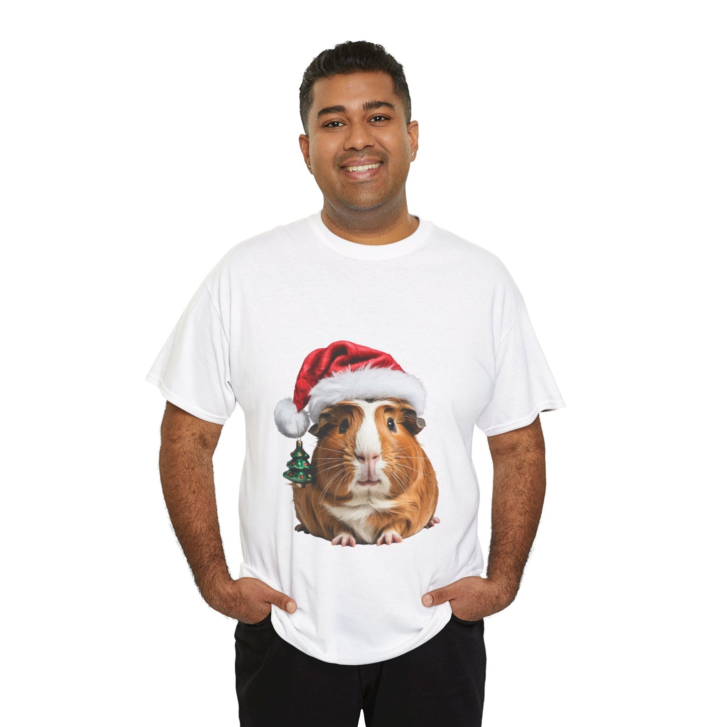 Christmas Guinea Pig T-Shirt – Holiday Pet Lover Tee, Festive Small Animal Shirt, Cute Guinea Pig Xmas Gift, Adorable Pet Apparel, Holiday Rodent Shirt for Guinea Pig Lovers