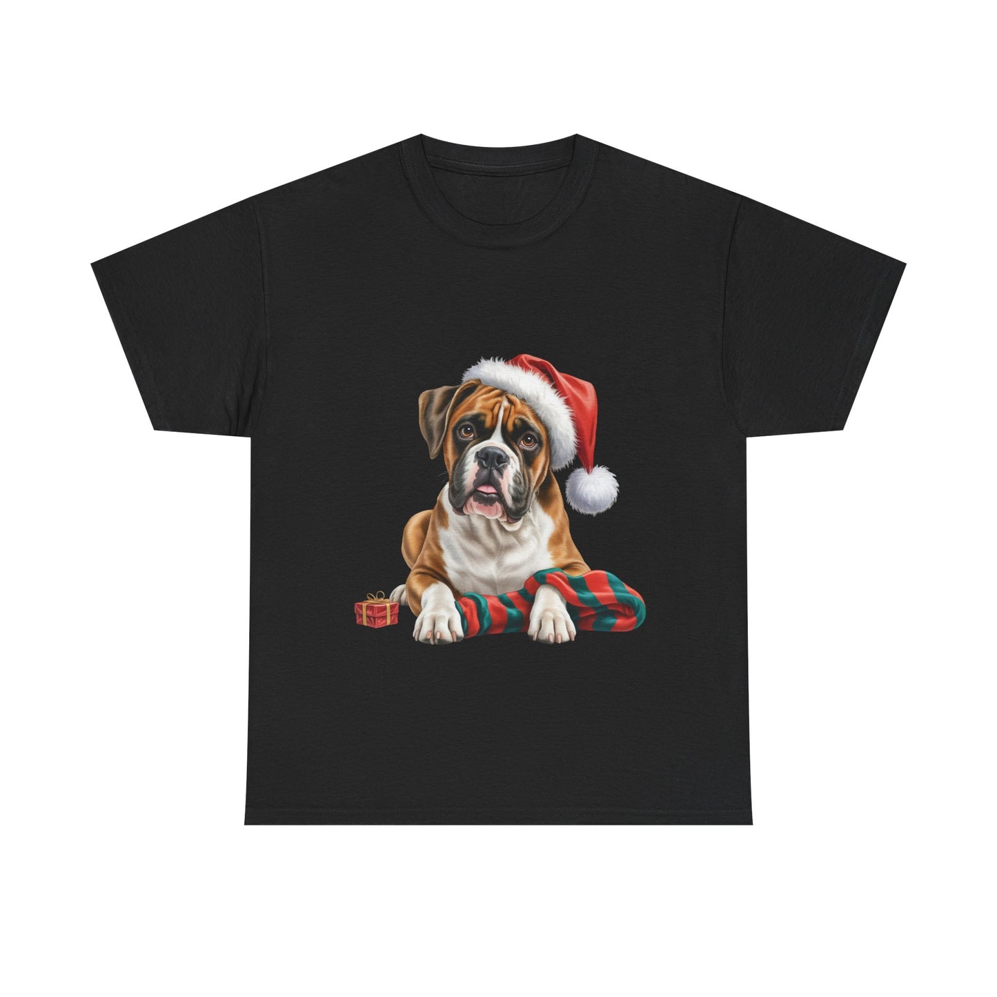 Boxer dog Christmas! T-Shirt, Festive Boxer Dog Christmas Tee, Cute Pet Lover Shirt, Holiday Apparel, Great Gift for Dog Owners, Preppy Style Top