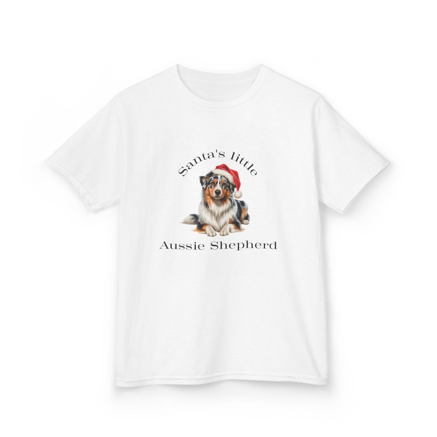 Kids Aussie Shepherd Christmas Dog T-Shirt, Festive Aussie Shepherd Dog Kids Christmas Tee, Cute Pet Lover Shirt, Holiday Apparel, Great Gift for Dog Owners