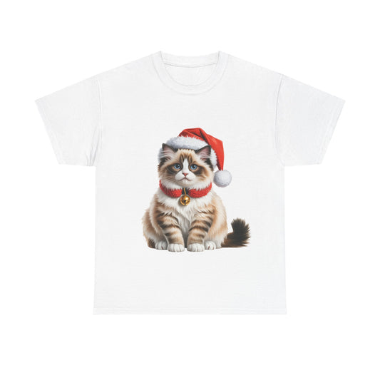 Ragdoll Christmas cat T-Shirt, Festive Ragdoll cat Christmas Tee, Cute Pet Lover Shirt, Holiday Apparel, Great Gift for cat Owners