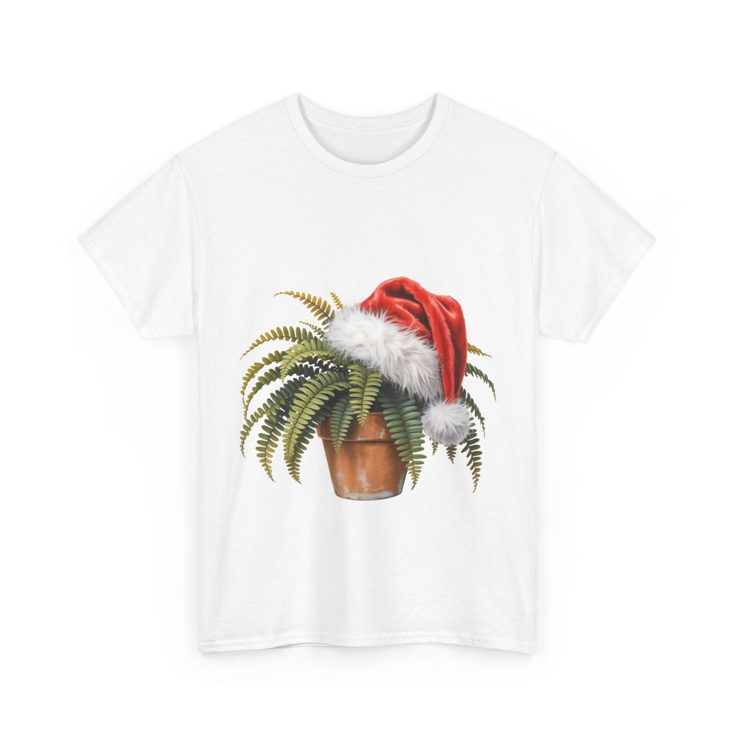 Fern Christmas T-Shirt, Festive Fern in Santa Hat Tee for Plant Lovers T-Shirt – Holiday Plant Lover Tee, Festive Botanical Shirt, Greenery Xmas Gift, Nature Lover Apparel, Holiday Garden Shirt for Plant Lovers