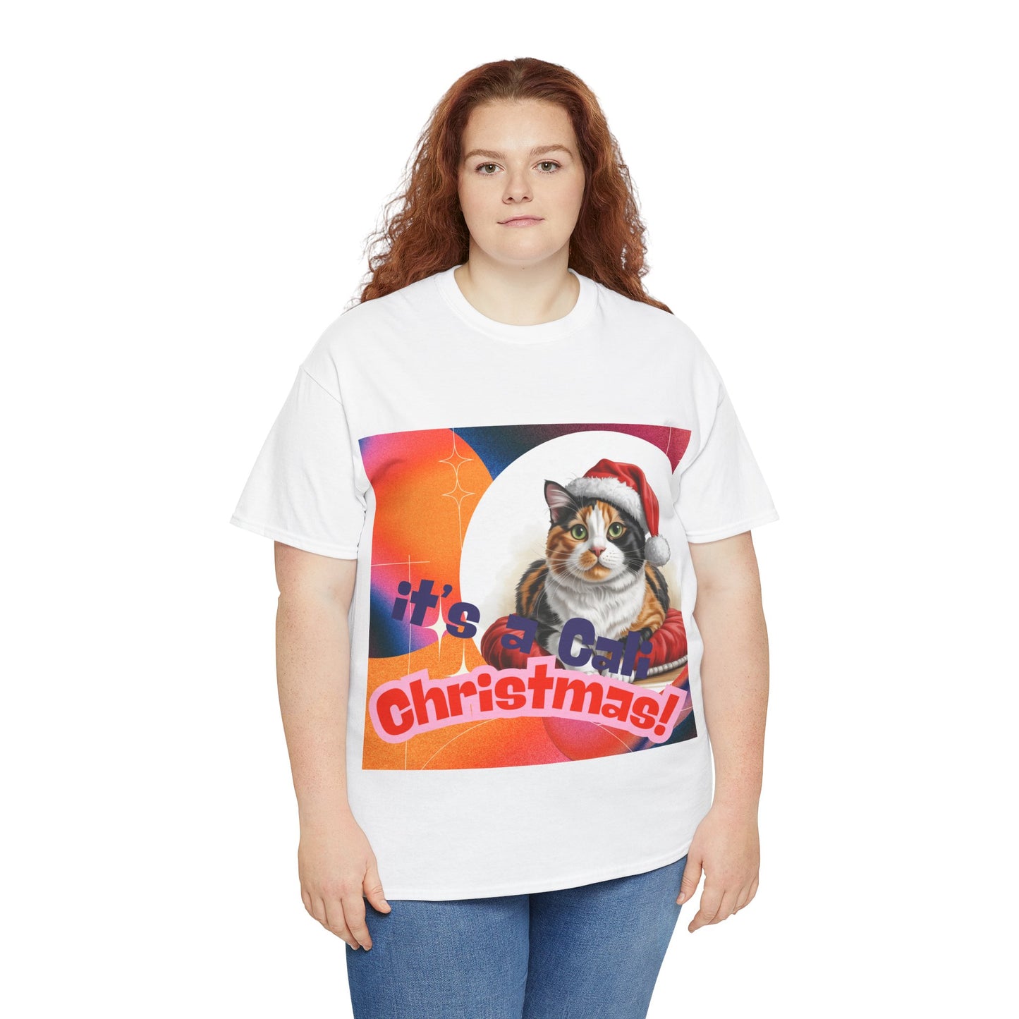 Cali Cat Christmas T-Shirt, Festive Cali Cat Christmas Tee, Cute Pet Lover Shirt, Holiday Apparel, Great Gift for cat Owners