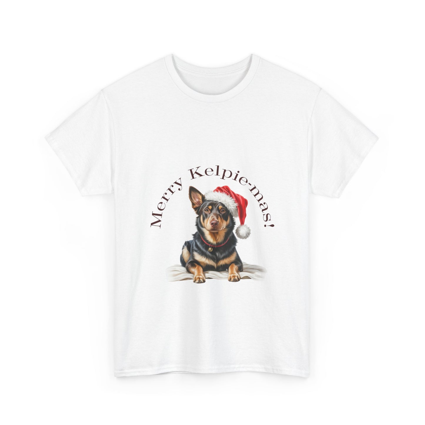 Merry Kelpie-mas T-Shirt, Festive Kelpie Dog Christmas Tee, Cute Pet Lover Shirt, Holiday Apparel, Great Gift for Dog Owners