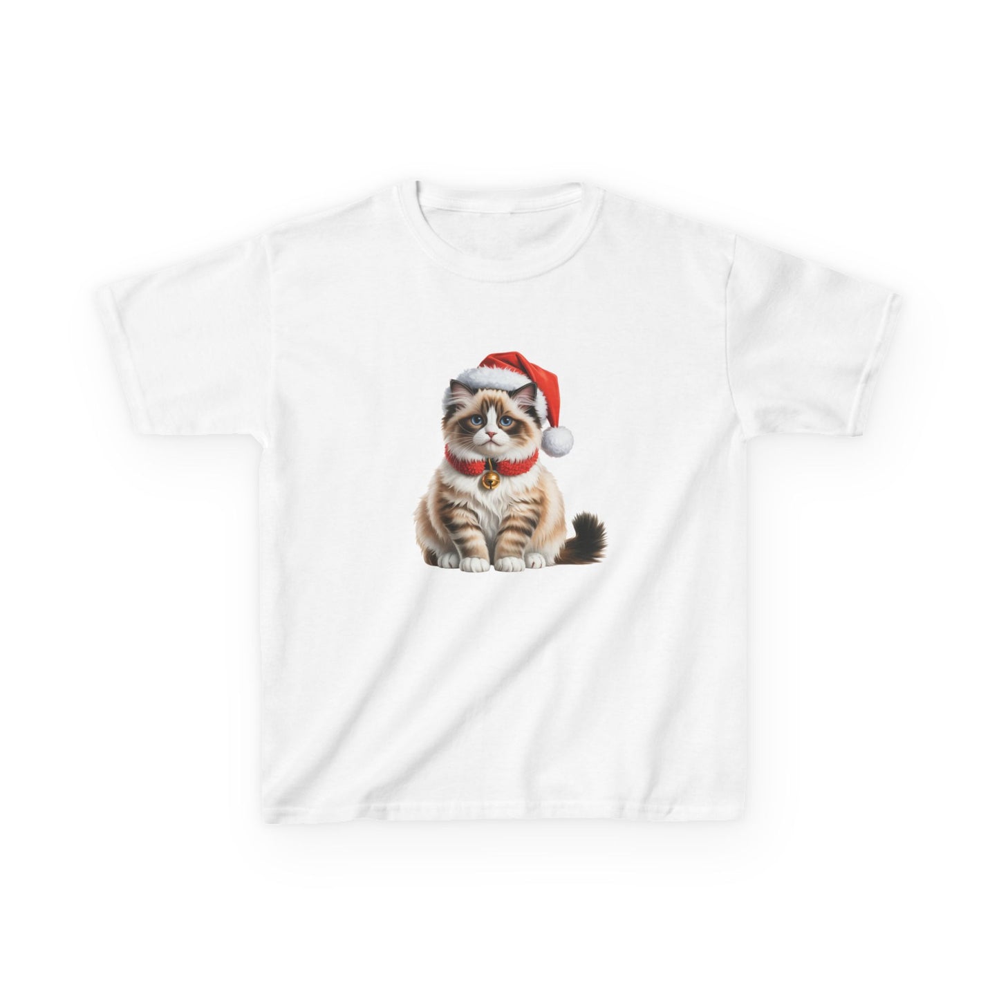Kids Ragdoll Christmas cat T-Shirt, Festive Ragdoll cat Kids Christmas Tee, Cute Pet Lover Shirt, Holiday Apparel, Great Gift for cat Owners