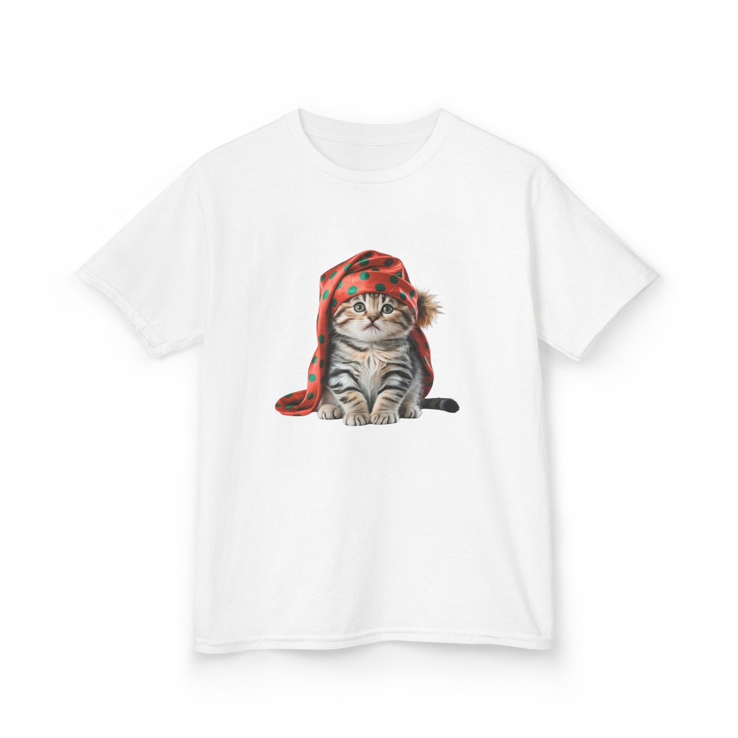 Kids Christmas Cat T-Shirt, Festive Cat Kids Christmas Tee, Cute Pet Lover Shirt, Holiday Apparel, Great Gift for Cat Owners