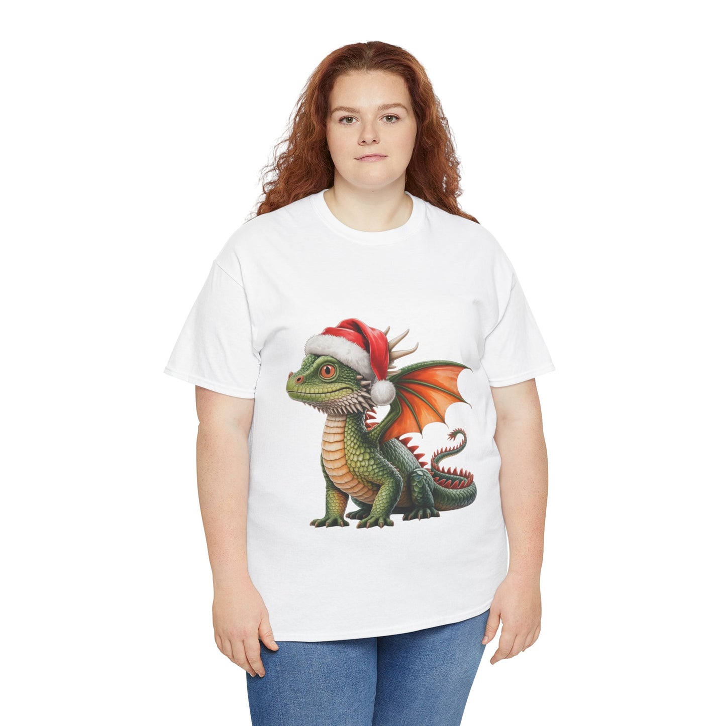 Dragon Christmas T-Shirt, Festive Dragon Graphic Tee, Holiday Shirt, Christmas Apparel, Gift for Dragon Lovers, Cute Pet Tee