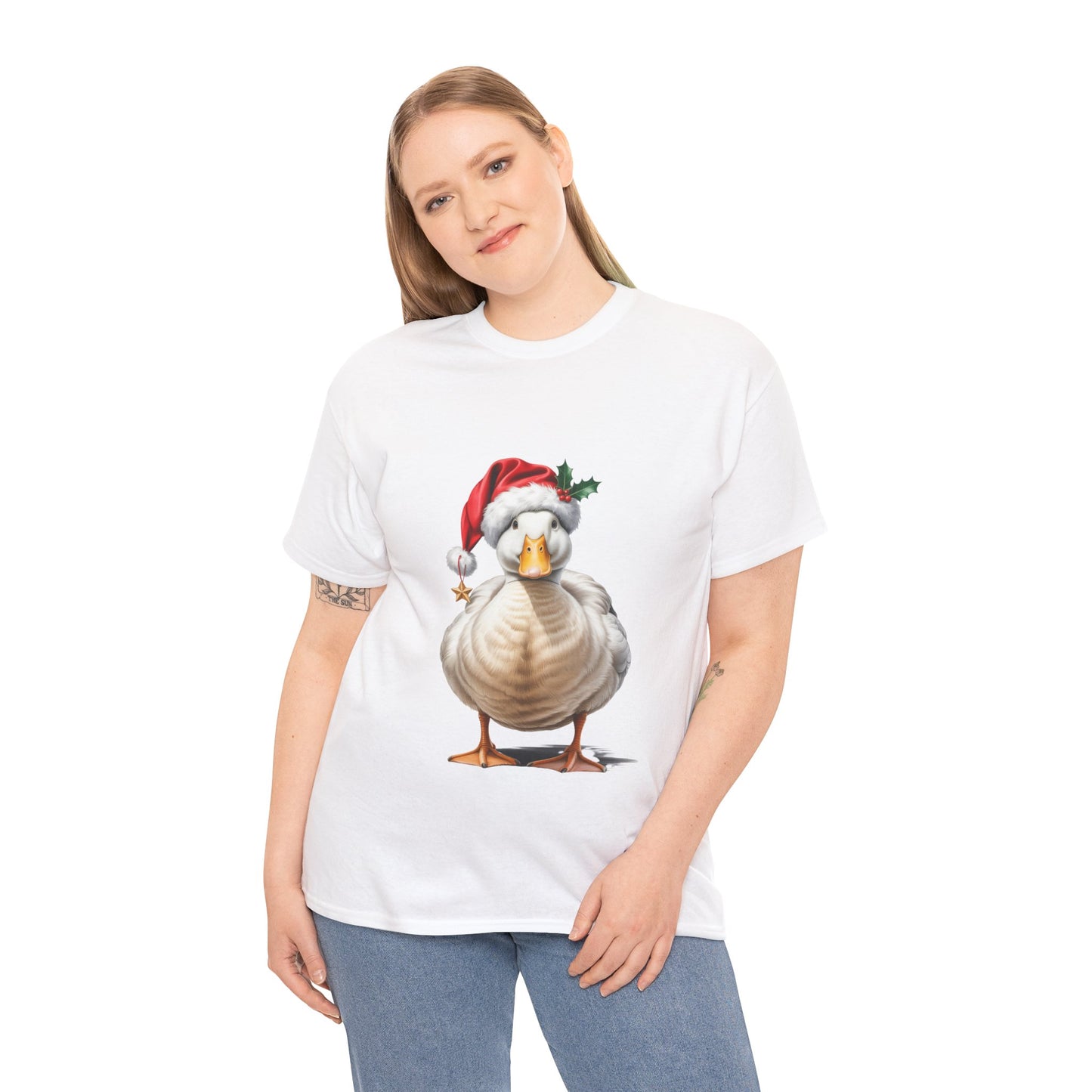 Duck Christmas T-Shirt, Festive Duck Graphic Tee, Holiday Shirt, Christmas Apparel, Gift for Duckie Lovers, Cute Pet Tee, Comfortable Casual Wear