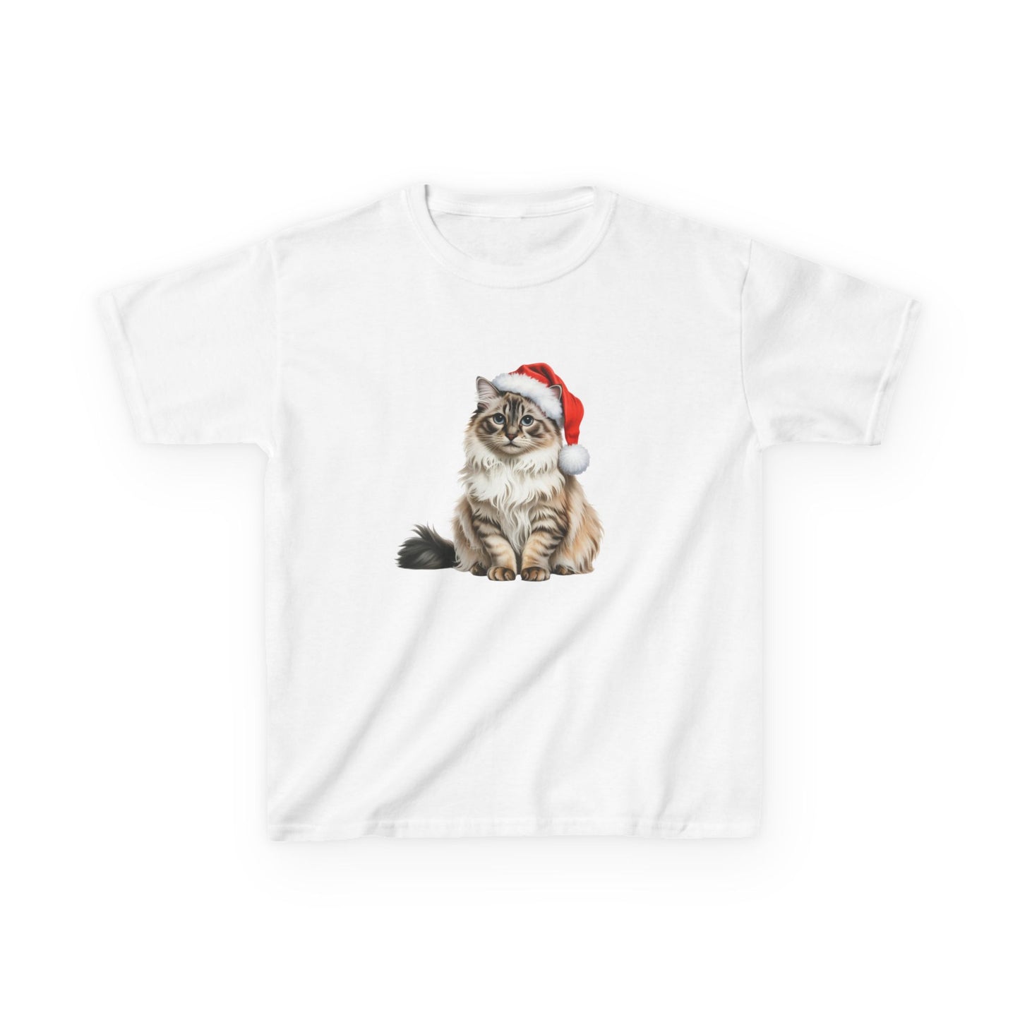 Kids Balinese Cat Christmas cat T-Shirt, Festive Balinese Cat Kids Christmas Tee, Cute Pet Lover Shirt, Holiday Apparel, Great Gift for cat Owners