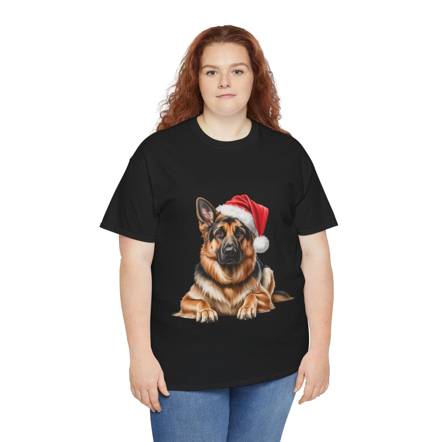 German Shepherd T-Shirt, Festive German Shepherd Dog Christmas Tee, Cute Pet Lover Shirt, Holiday Apparel, Great Gift for Dog Owners