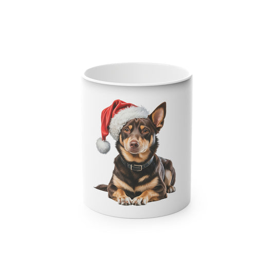 Santa's little Kelpie Magic Mug - Christmas Gift for Dog Lovers, Pet Mug, Holiday Decor, Cute Coffee Cup, Seasonal Present