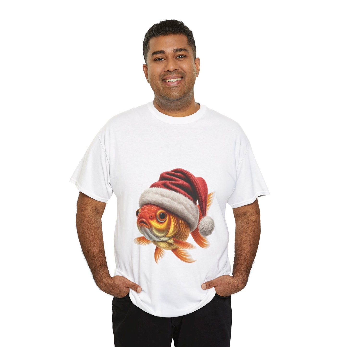 Christmas Goldfish T-Shirt – Holiday Fish Lover Tee, Festive Aquarium Shirt, Cute Goldfish Xmas Gift, Nature Lover Apparel, Holiday Pet Fish Shirt for Goldfish Lovers